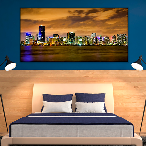 Miami Skyline After Dark