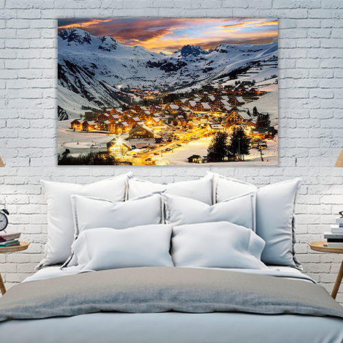 Ski resort in French Alps