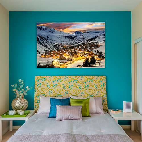 Ski resort in French Alps