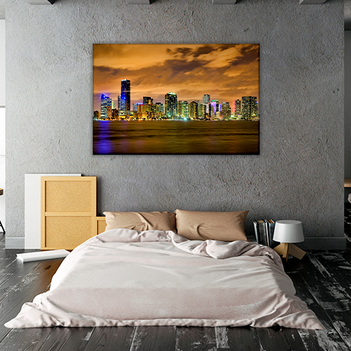 Miami Skyline After Dark