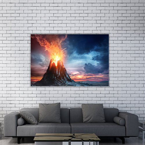 Volcanic mountain Eruption