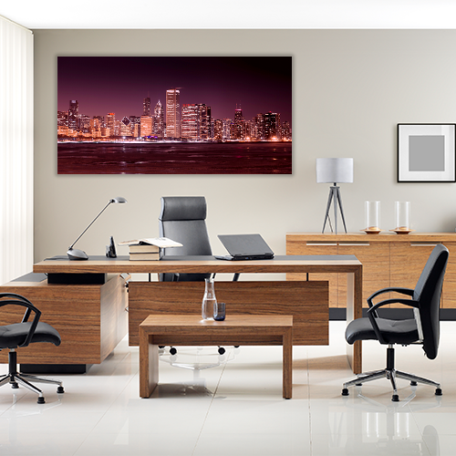 Frozen Lake Michigan at Night