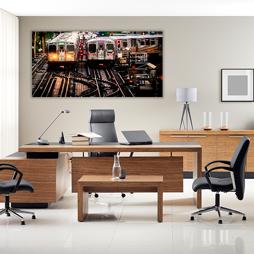 Train on Elevated Tracks