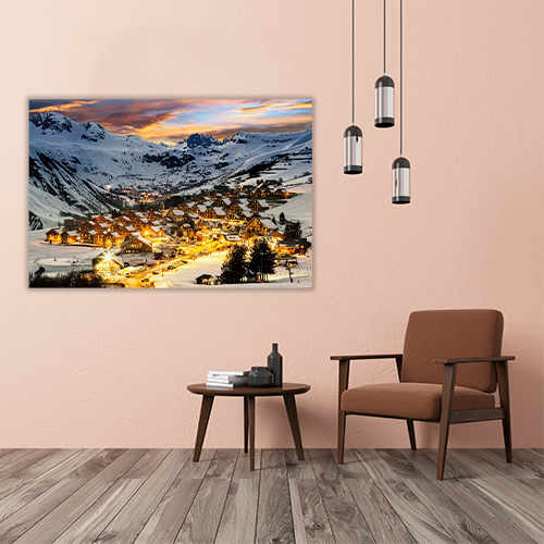 Ski resort in French Alps