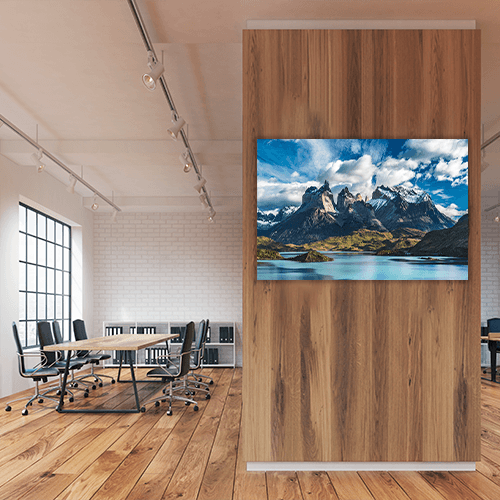 Blue Lake on Snowy Mountains