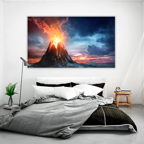 Volcanic mountain Eruption