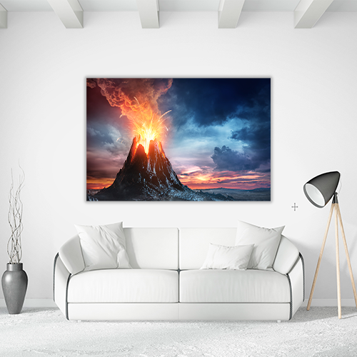 Volcanic mountain Eruption