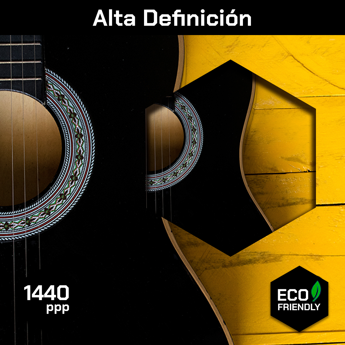 Guitarra Acustica En Negro