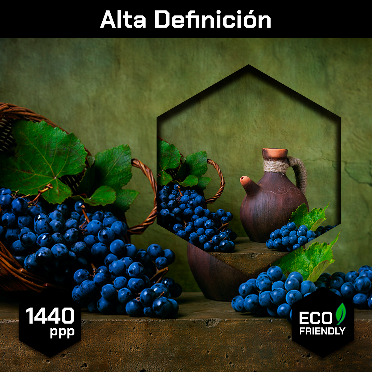 Canasto Con Uvas Moradas