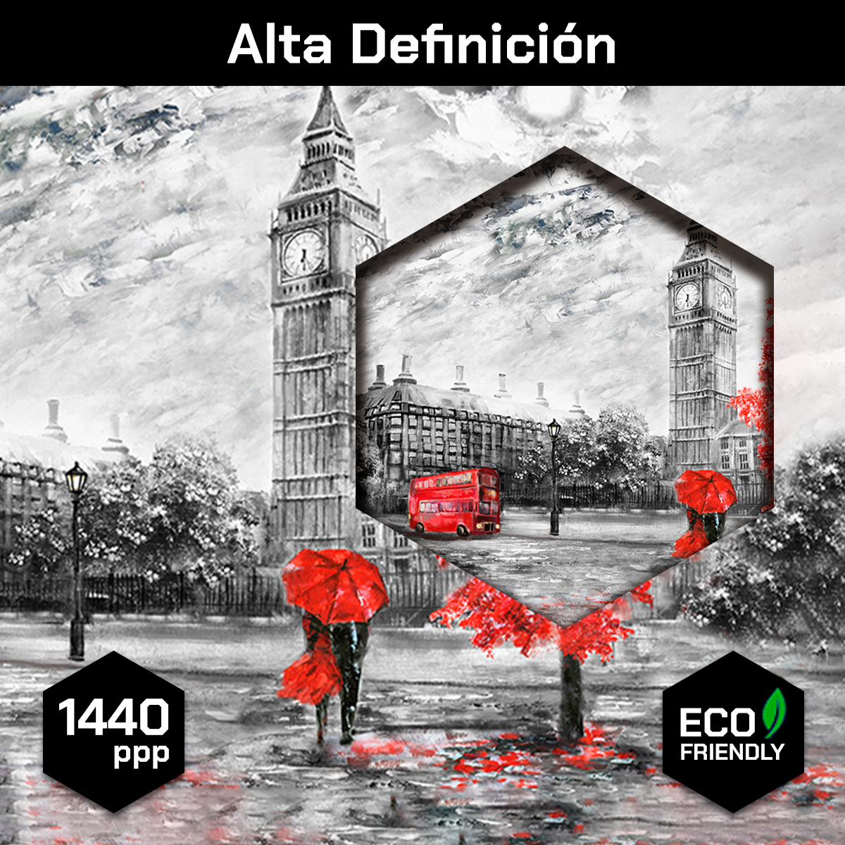 Londres Gris Y Rojo