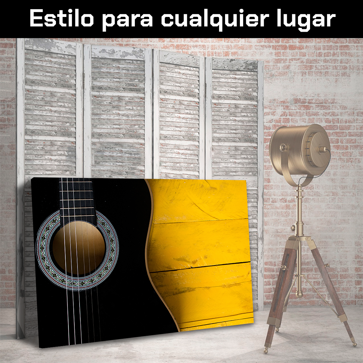Guitarra Acustica En Negro