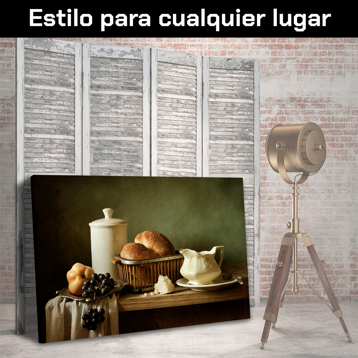 Pan Y Fruta En Porcelana
