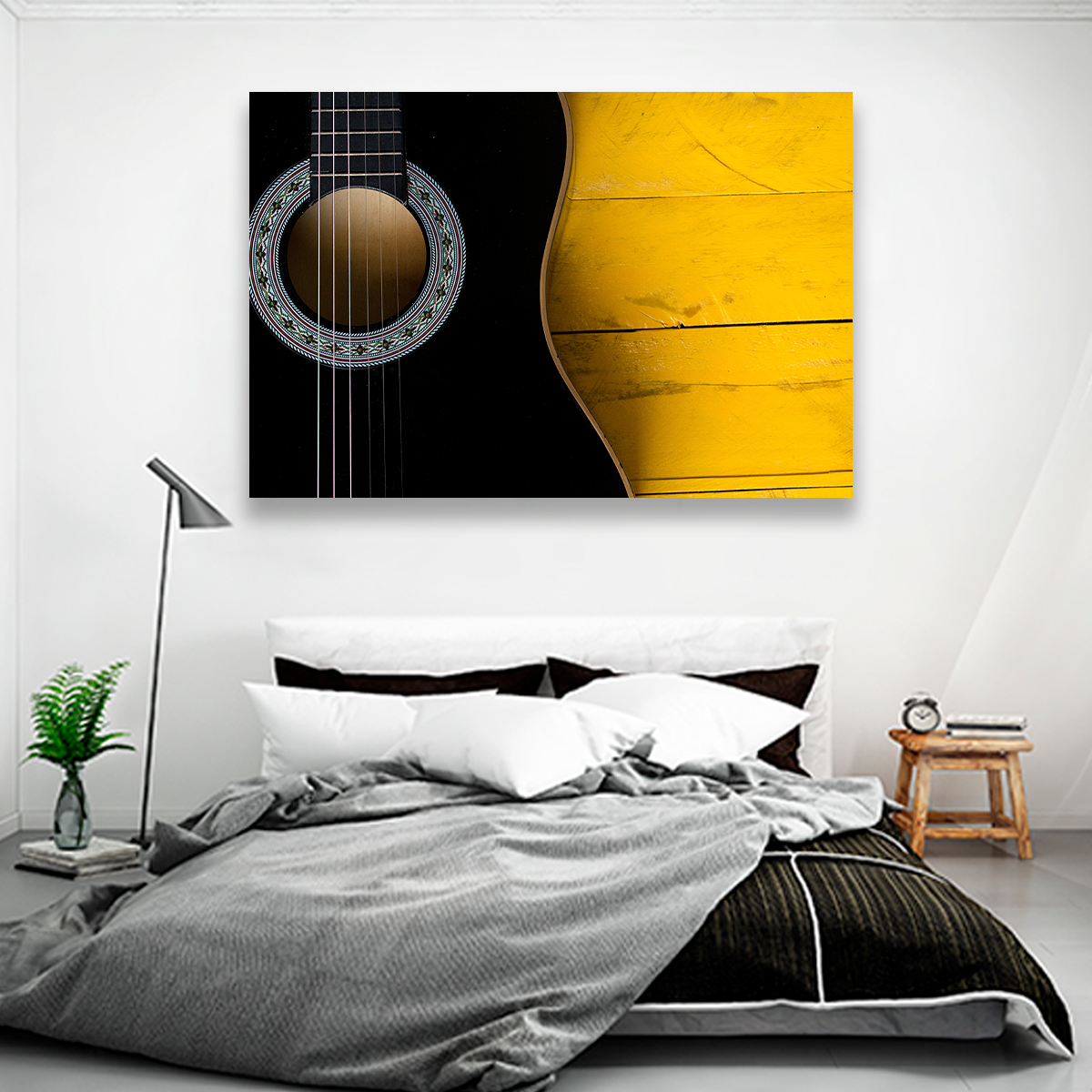 Guitarra Acustica En Negro
