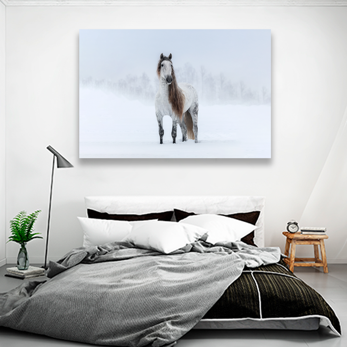 Caballo Bajo La Nieve