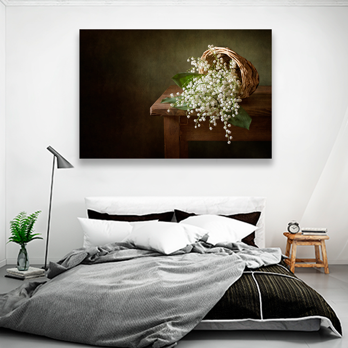 Canasta De Lirios Blancos