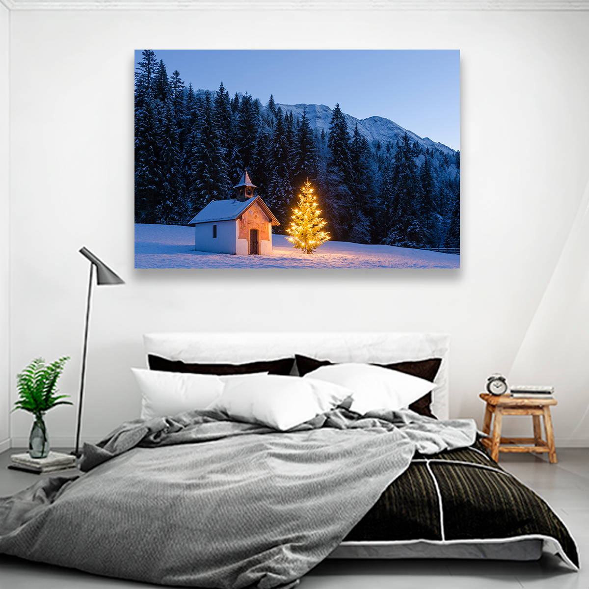 Montañas Cabaña Navidad