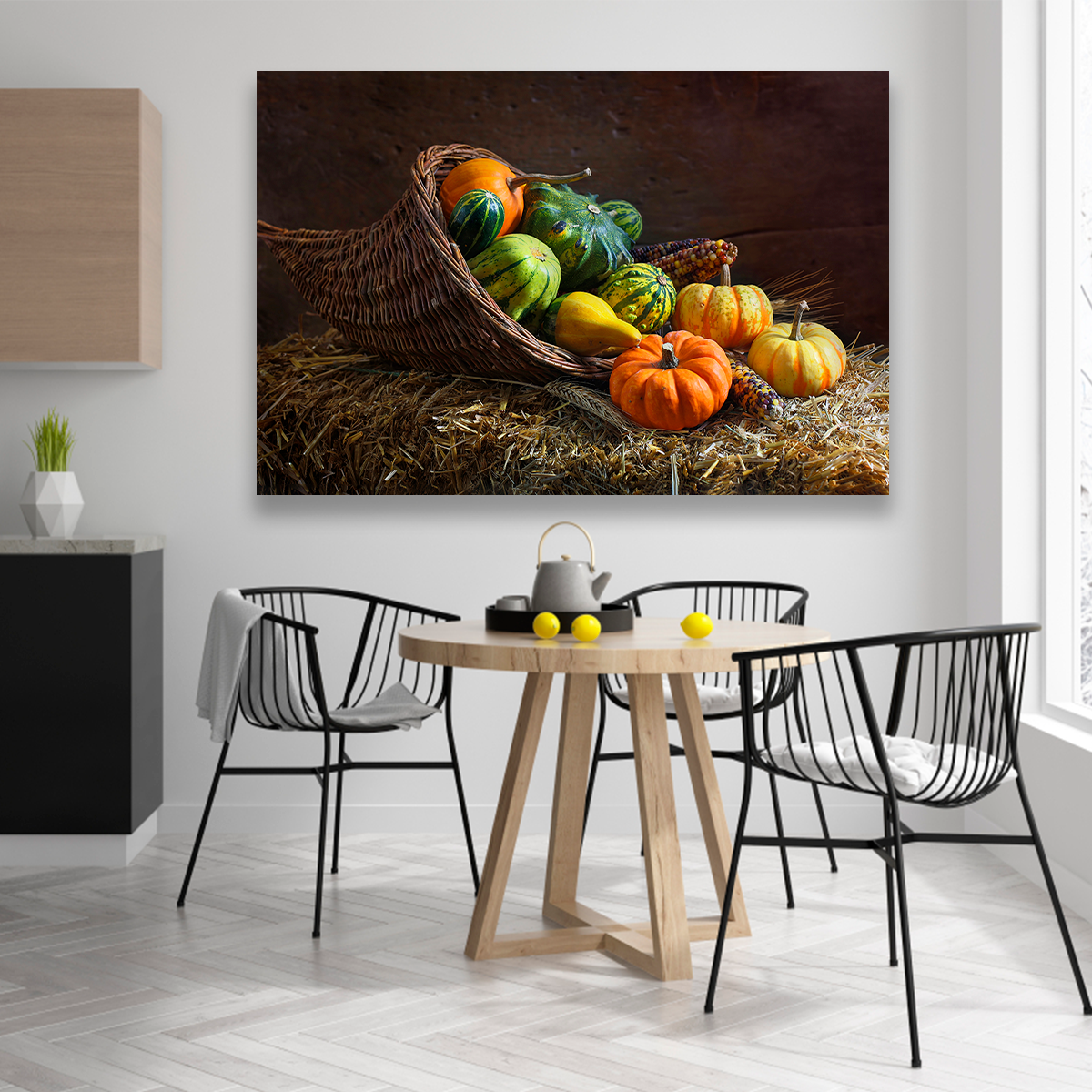 Canasto Con Calabazas