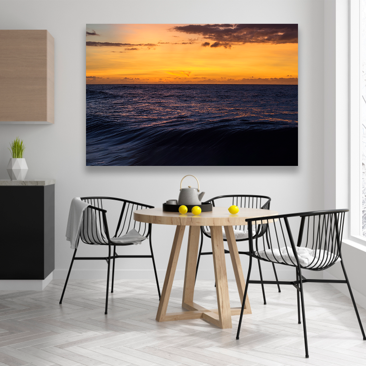 Playa Y Mar En Atardecer