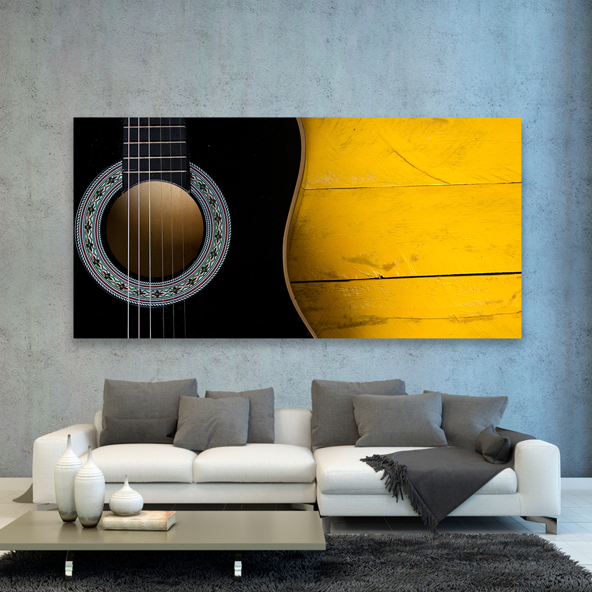 Guitarra Acustica En Negro