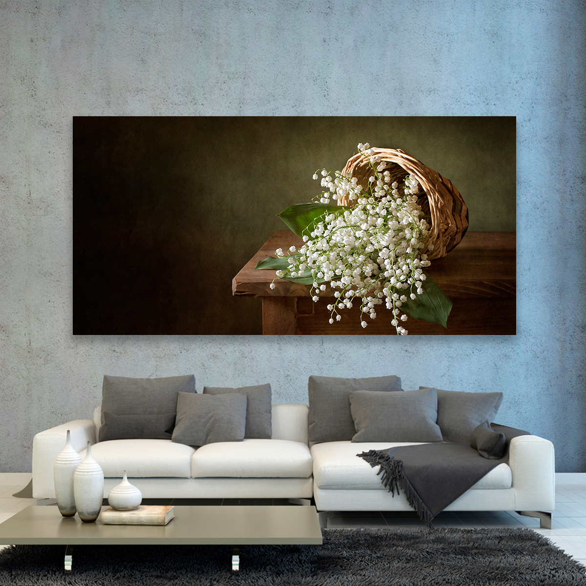 Canasta De Lirios Blancos