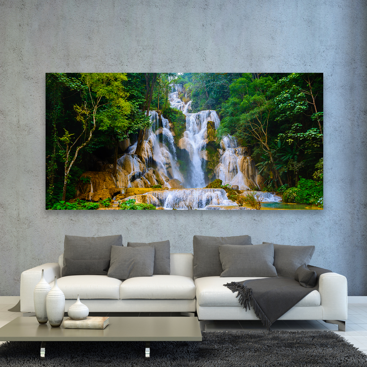 Cascada Triangular Azul