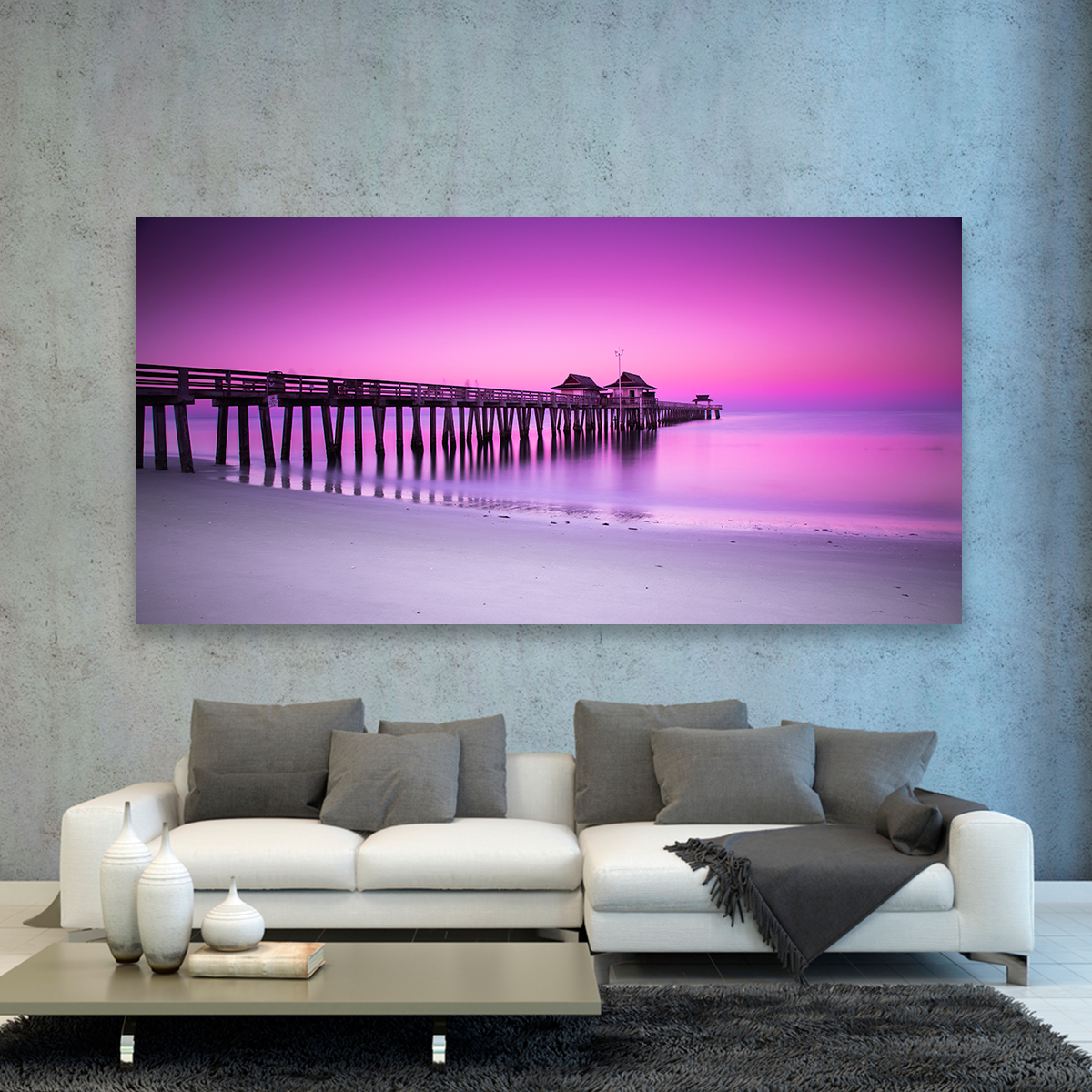 Playa Y Muelle Al Amanecer