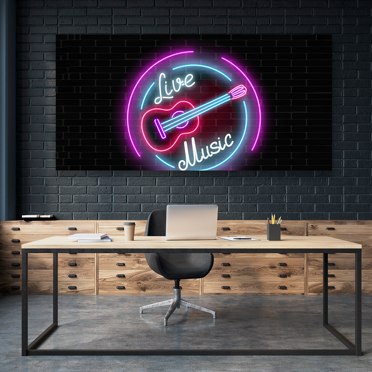 Letrero Neon De Guitarra