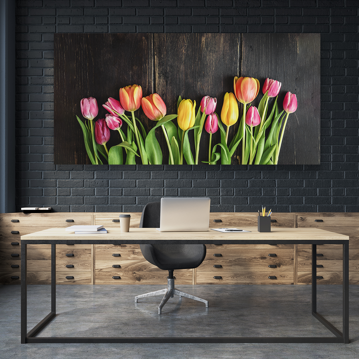 Tulipanes Madera
