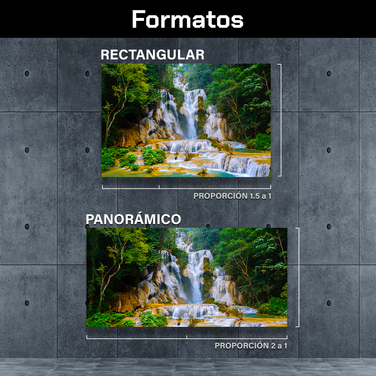 Cascada Triangular Azul