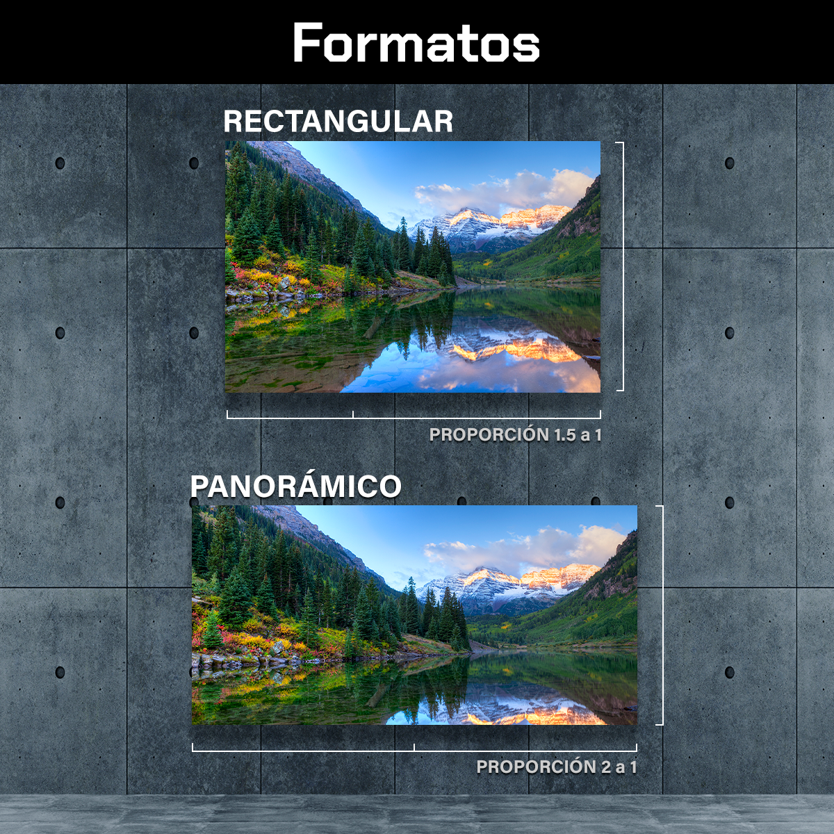 Montañas Y Lago Verde
