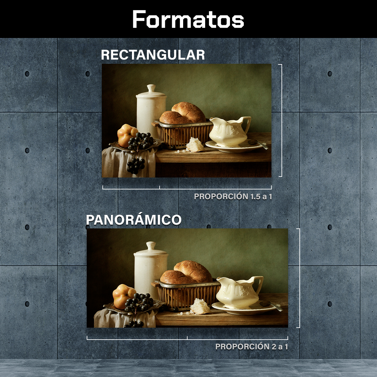 Pan Y Fruta En Porcelana