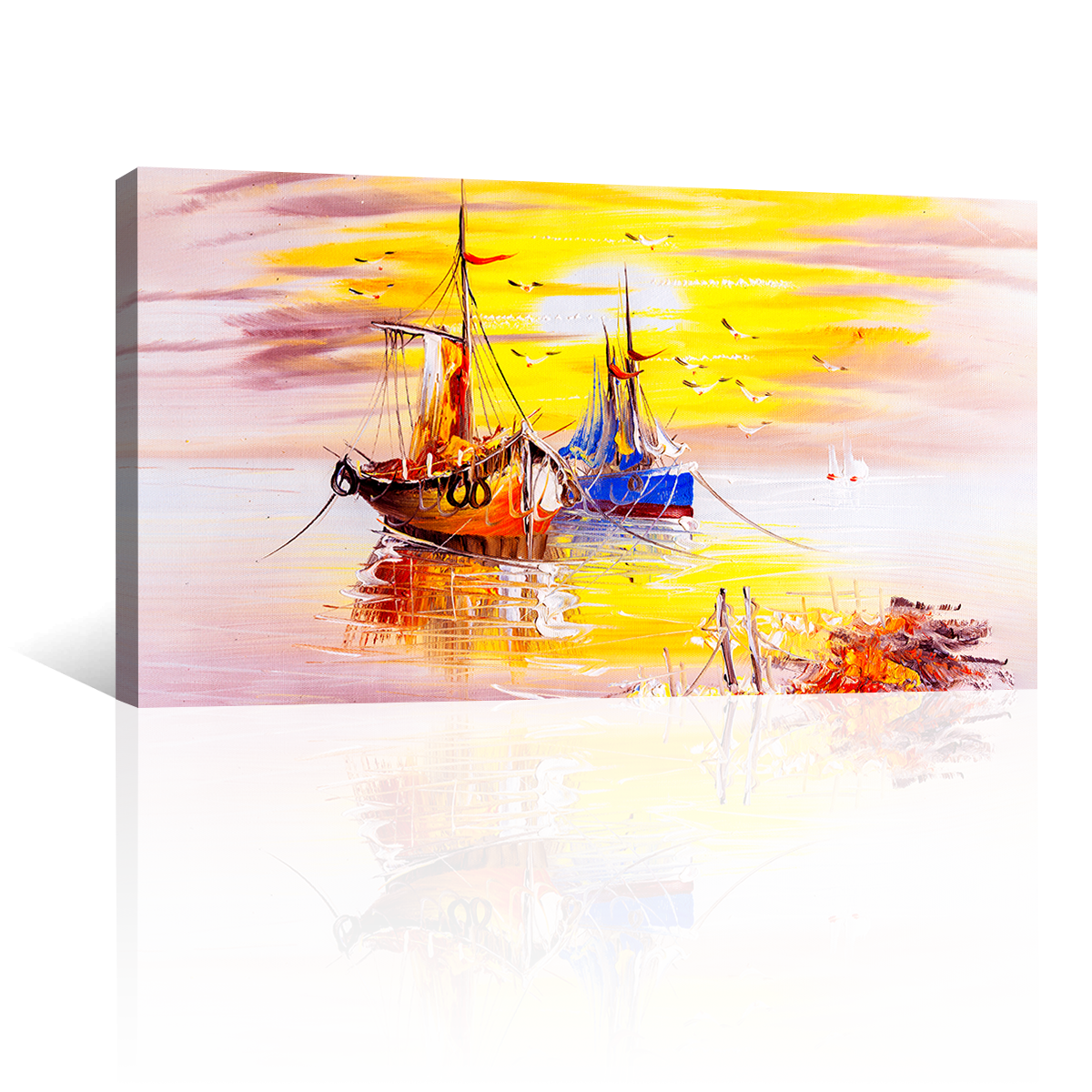 Barcos Al Atardecer