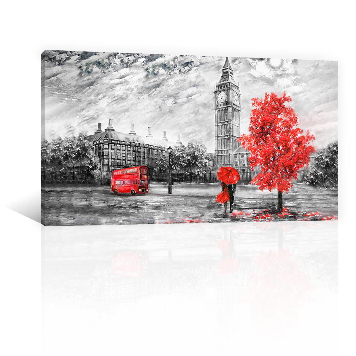 Londres Gris Y Rojo