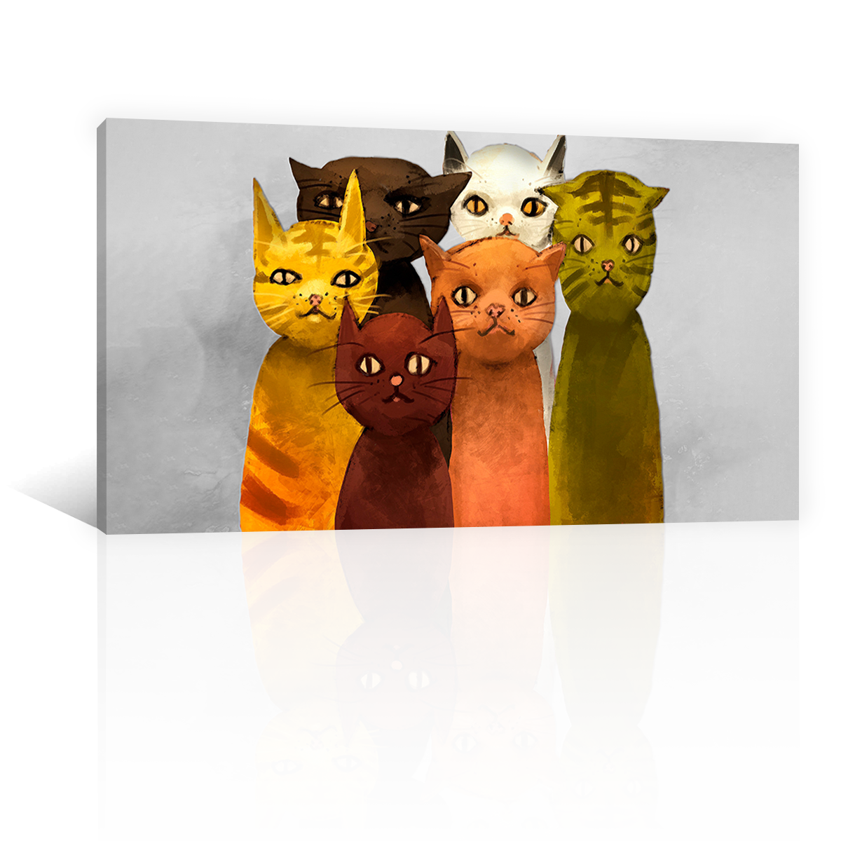 Seis Gatos Posando