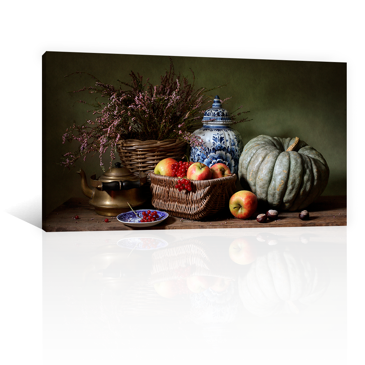 Manzanas Junto A Calabaza