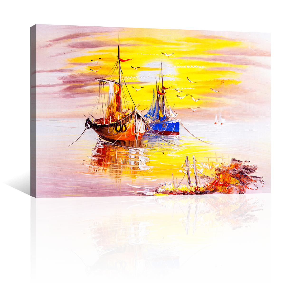 Barcos Al Atardecer