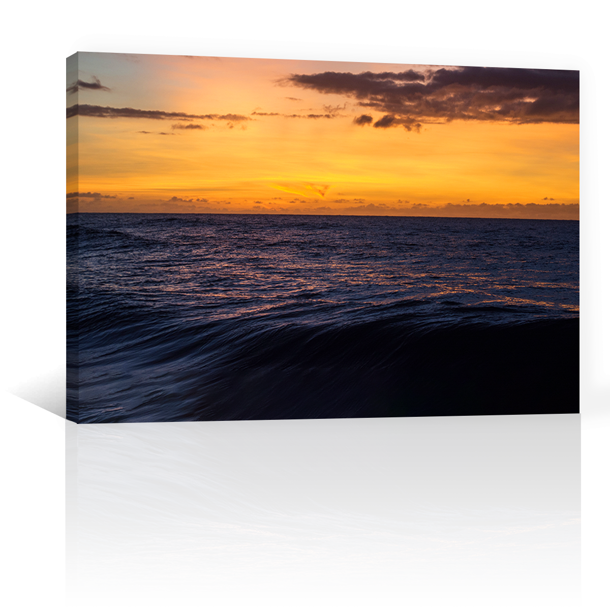 Playa Y Mar En Atardecer