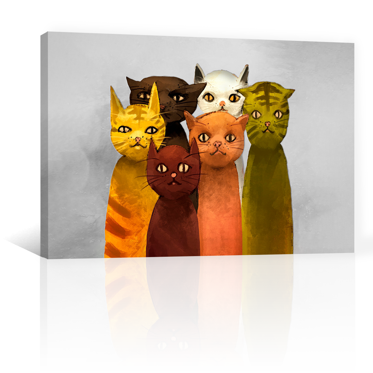 Seis Gatos Posando