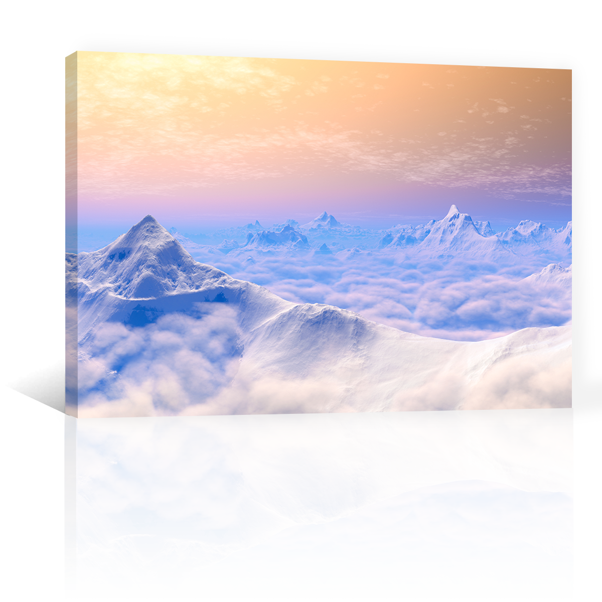 Montañas Bajo La Nieve
