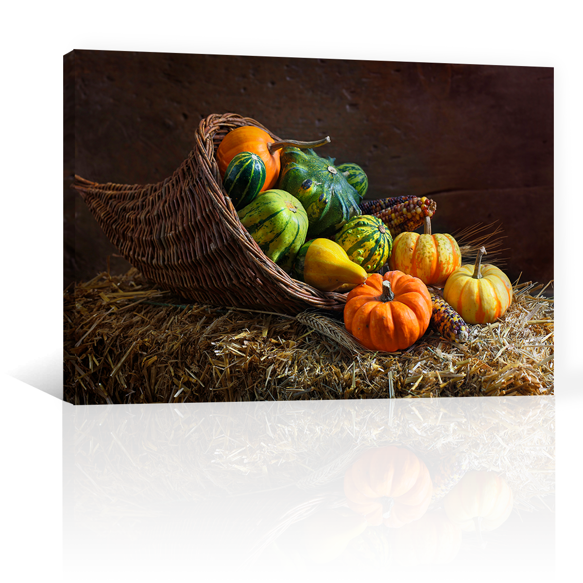 Canasto Con Calabazas