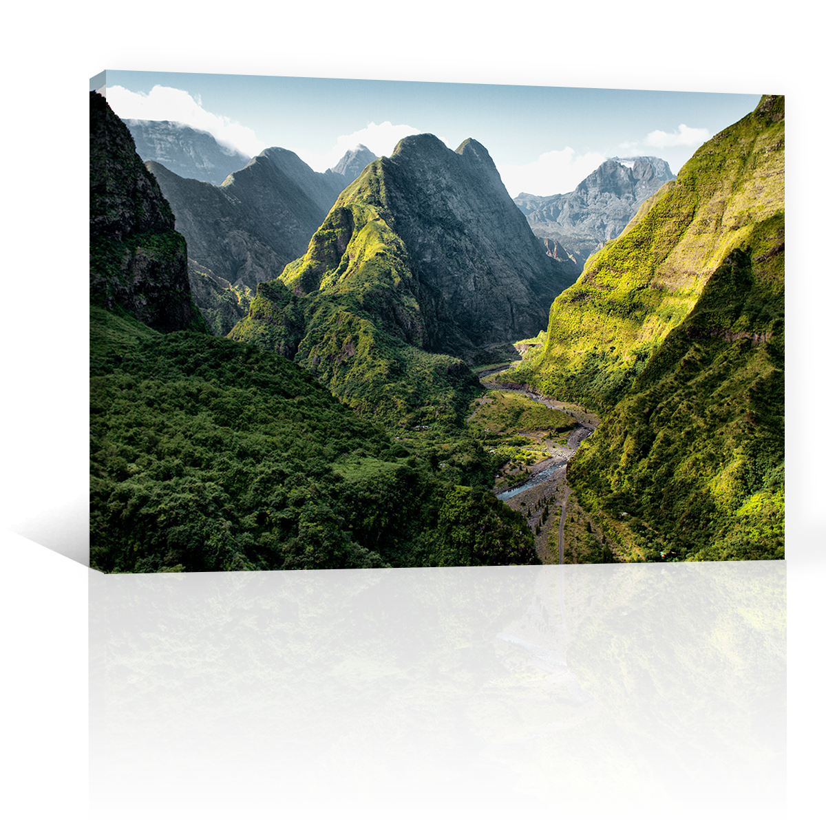 Montañas Rio Y Arboles