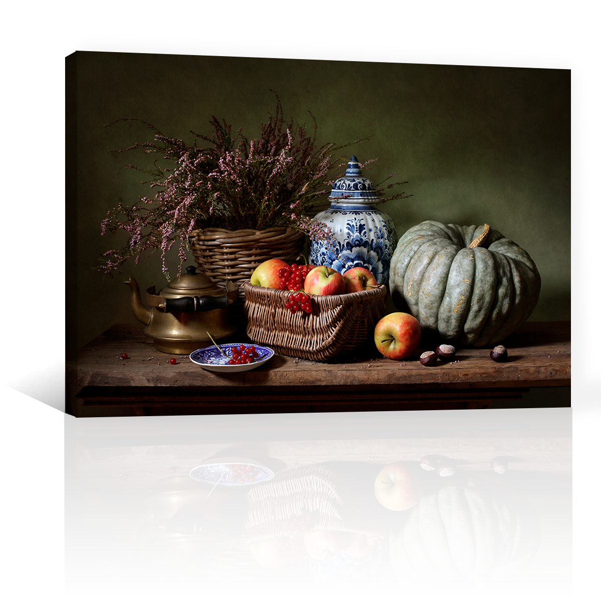 Manzanas Junto A Calabaza