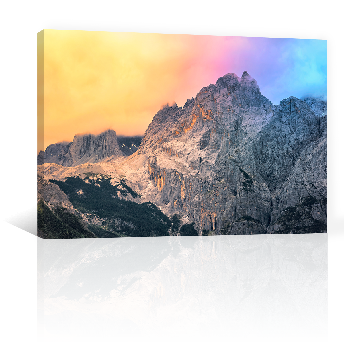 Montañas Nubes Y Colores