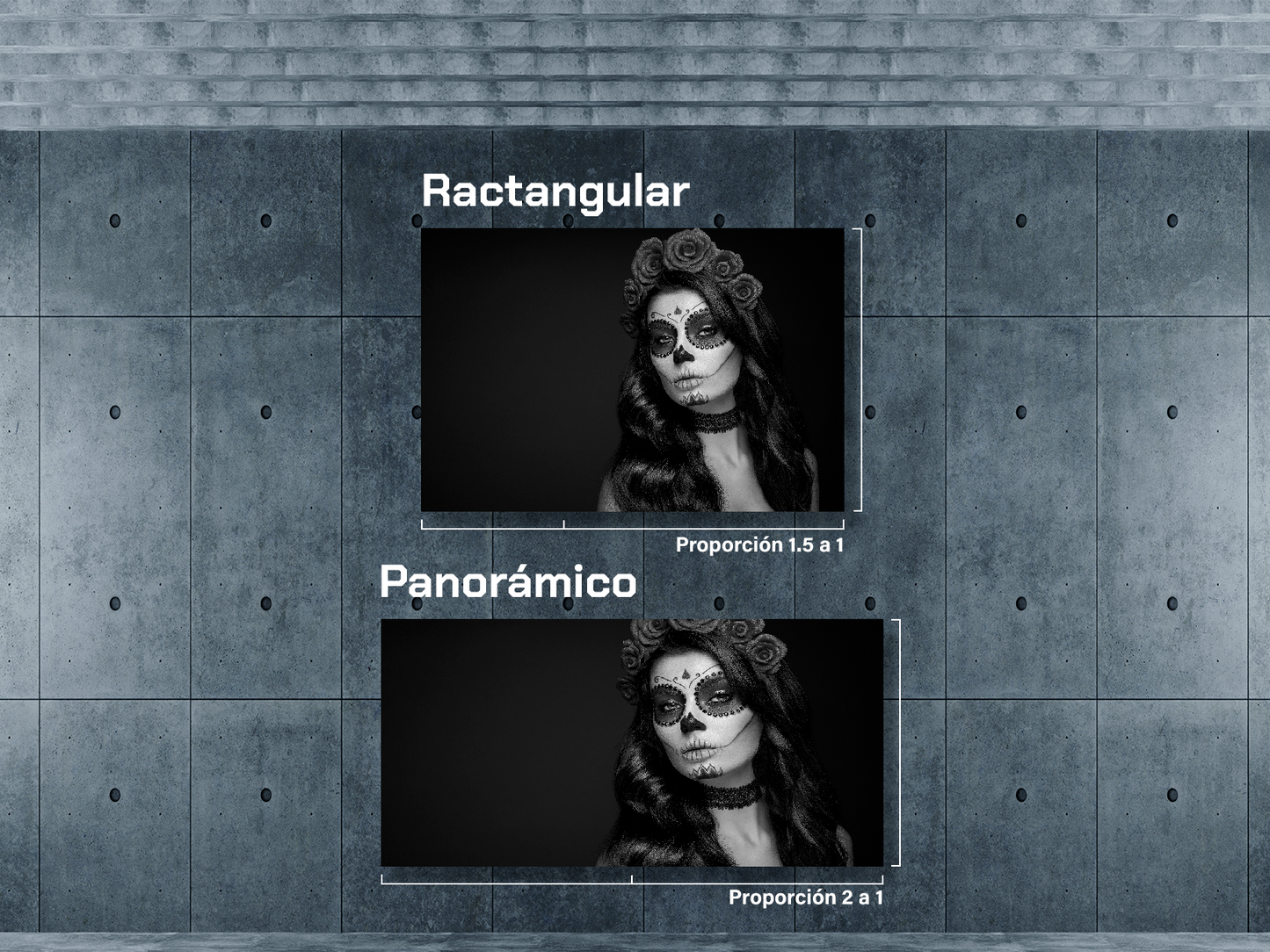 Catrina en blanco y negro