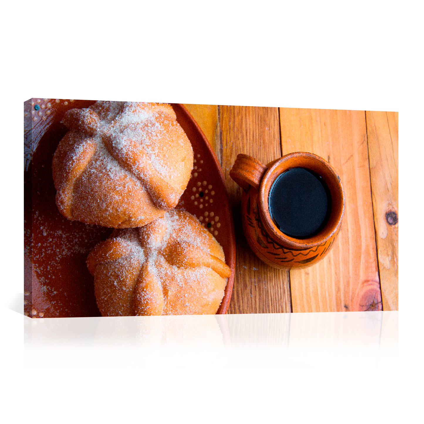 Pan de muerto con café