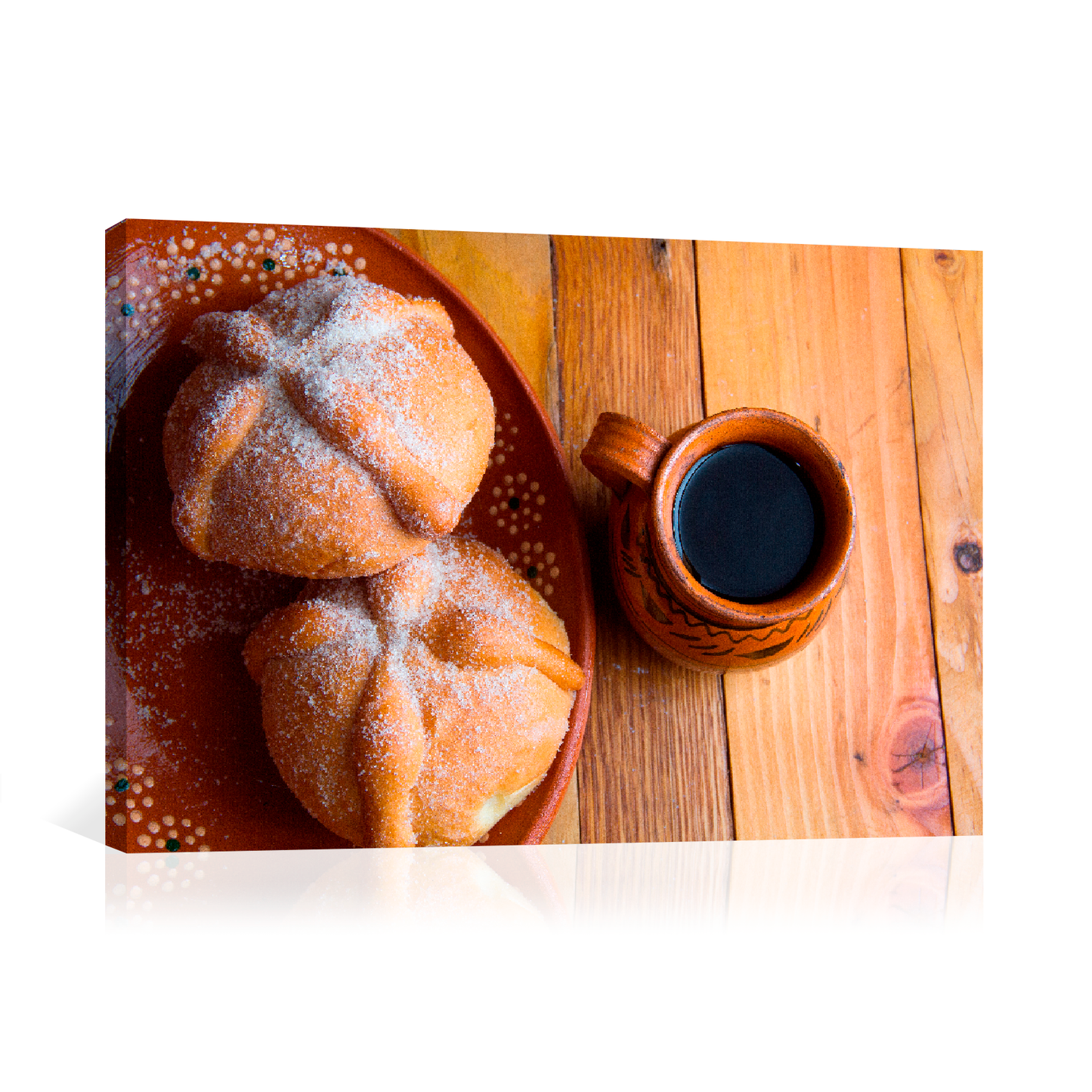 Pan de muerto con café