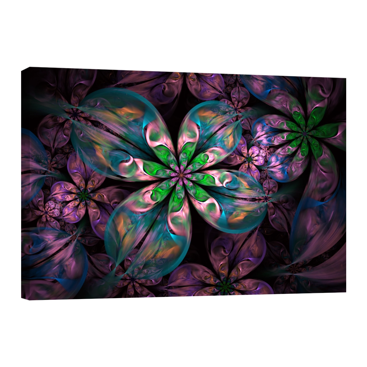 Flores Fractal Color Verde