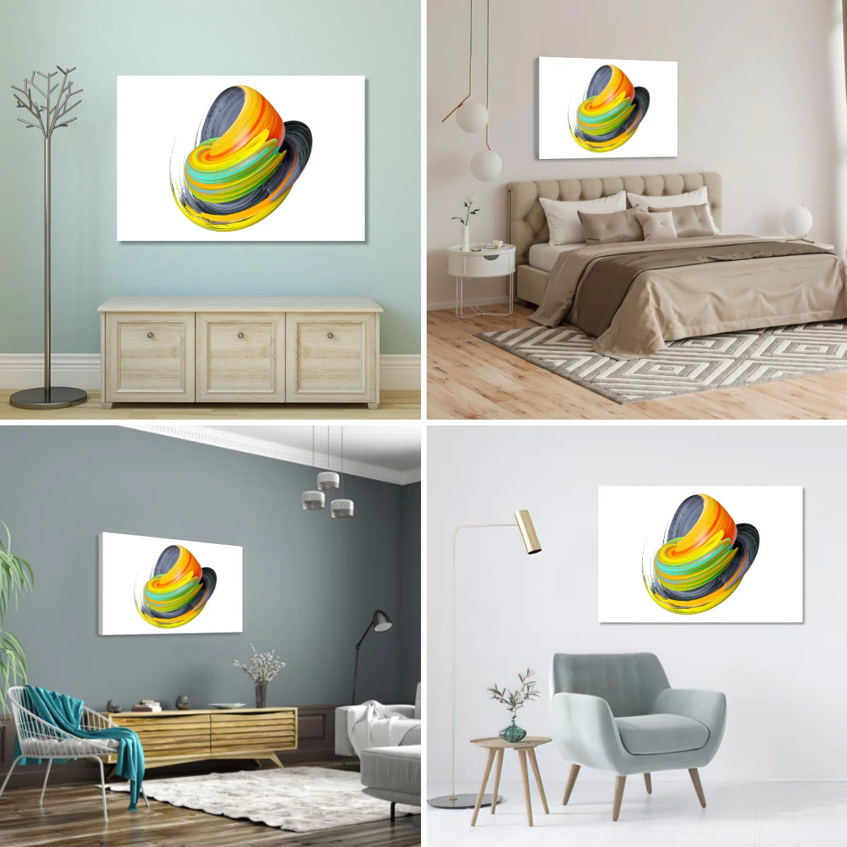 Multicolor Brush Stroke
