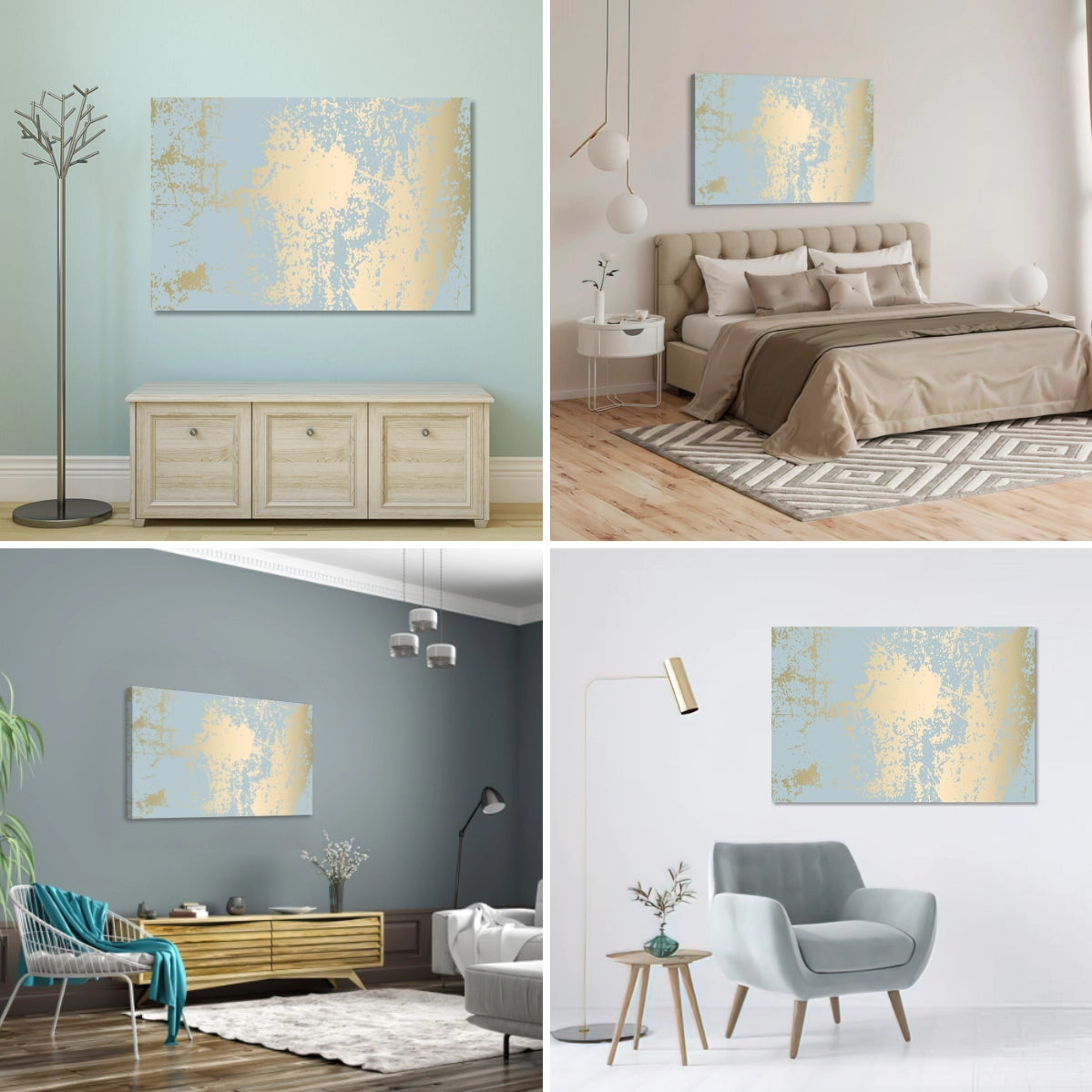 Marmol Dorado Con Azul
