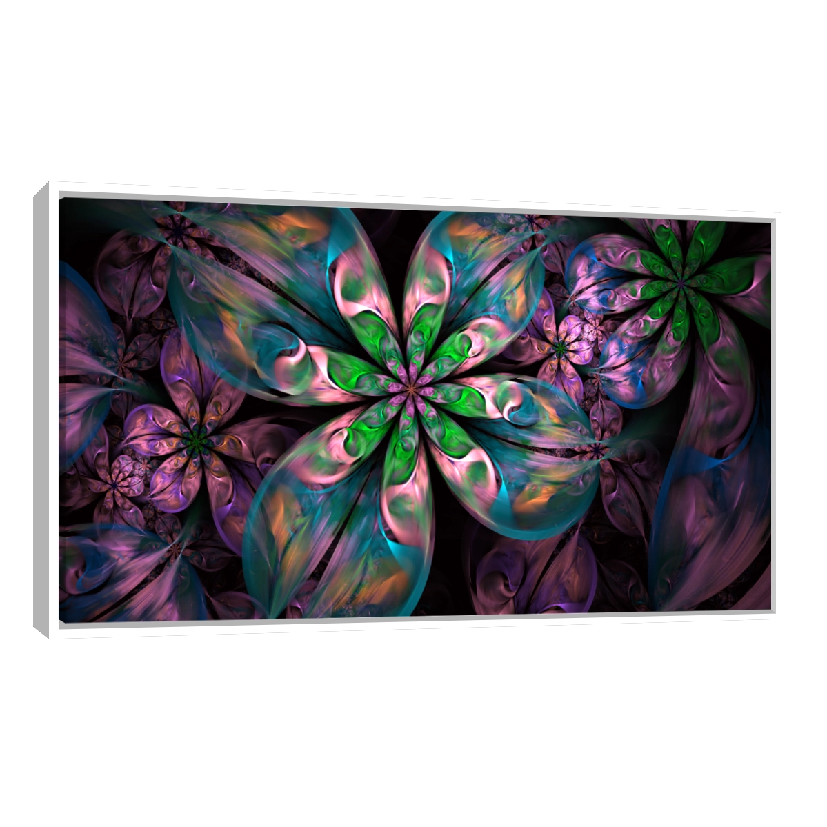 Flores Fractal Color Verde